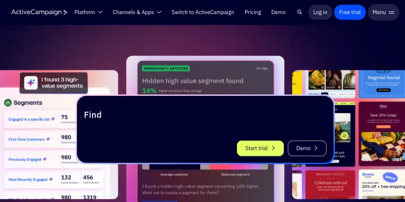 ActiveCampaign AI screenshot