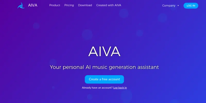 AIVA screenshot