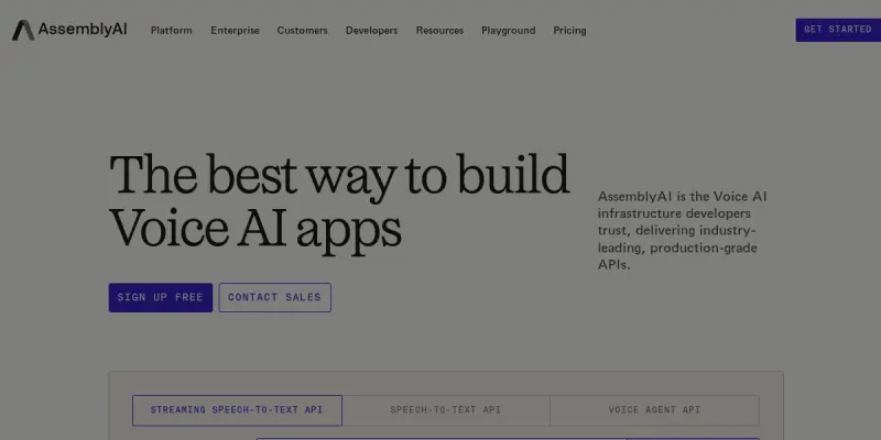 AssemblyAI screenshot