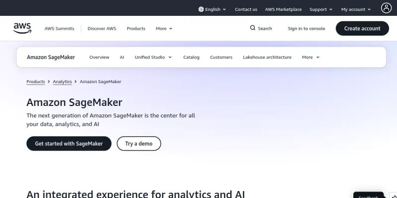 AWS SageMaker screenshot
