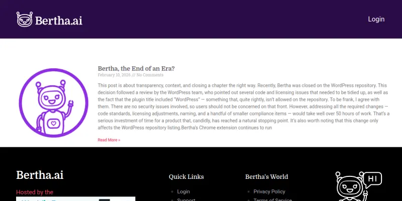 Bertha AI screenshot