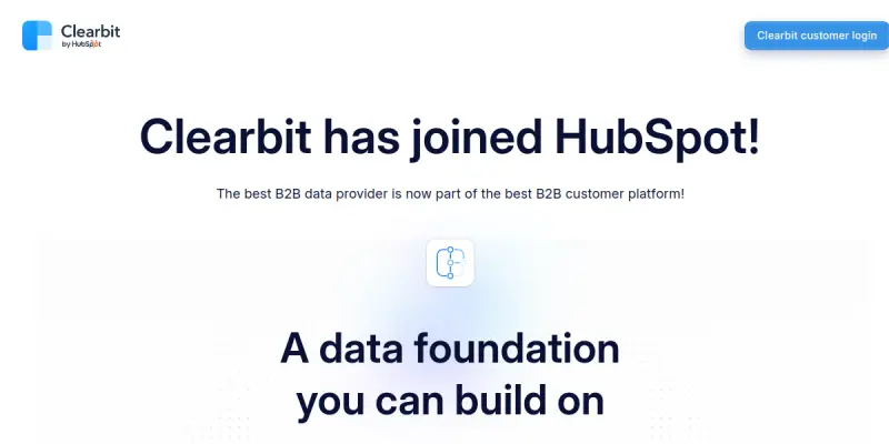 Clearbit screenshot