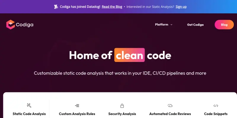 Codiga screenshot