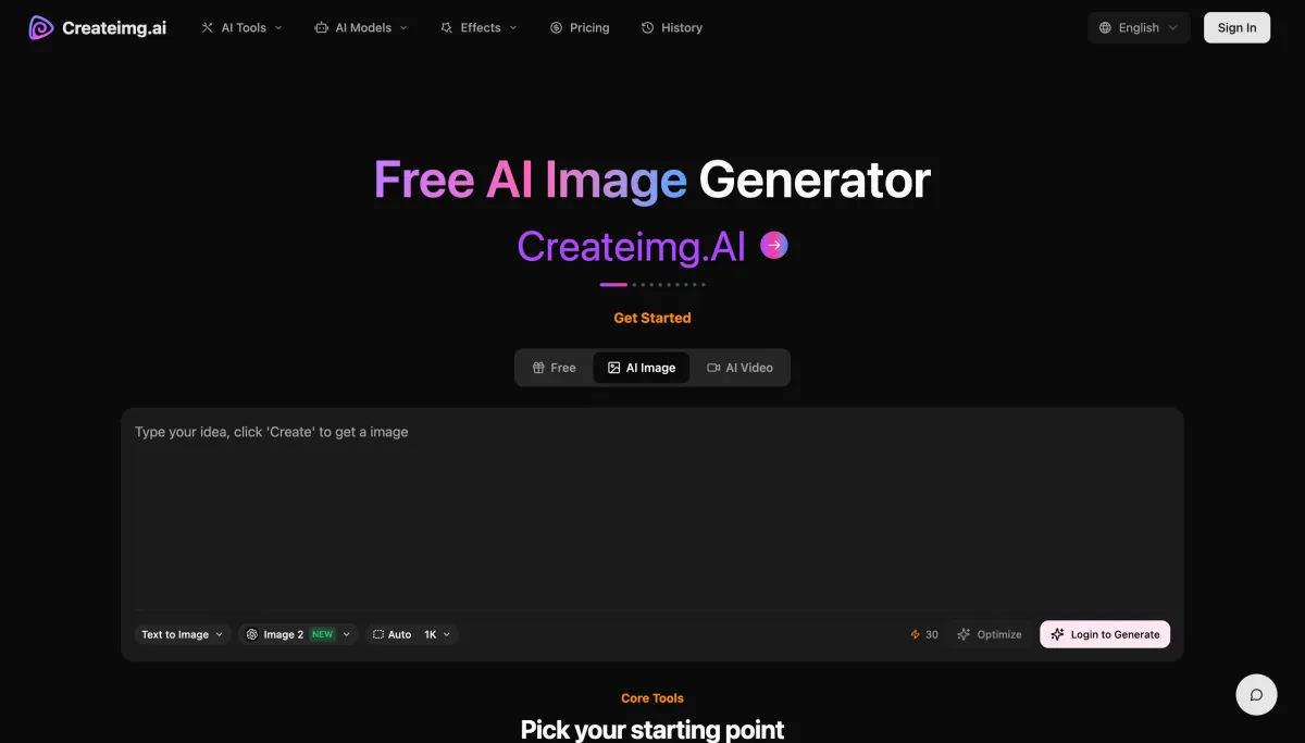 Createimg.ai screenshot