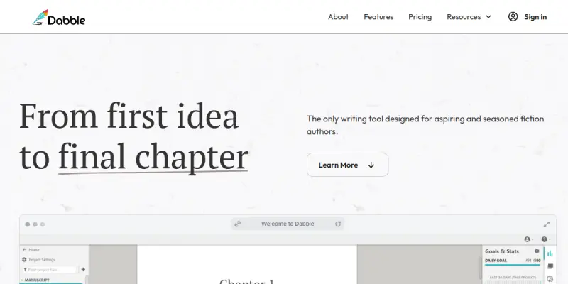 Dabble Writer screenshot