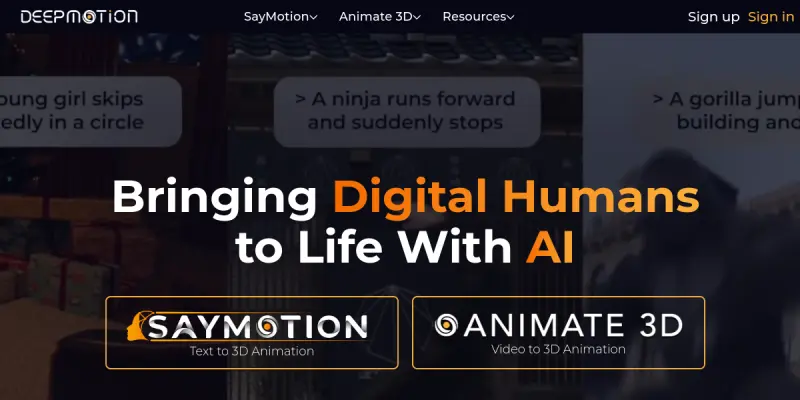 DeepMotion screenshot