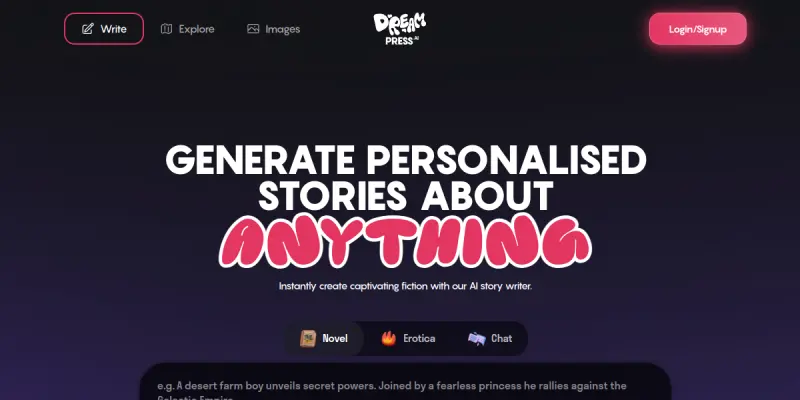 Dreampress screenshot