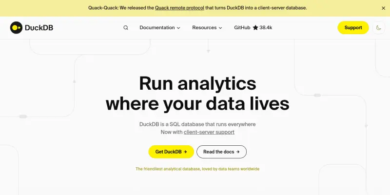 DuckDB AI screenshot
