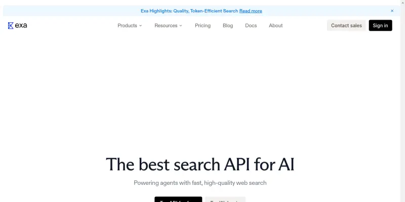 Exa AI screenshot