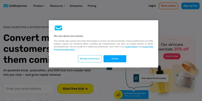 GetResponse AI screenshot