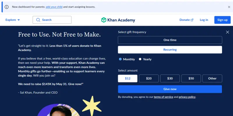 Khan Academy AI screenshot