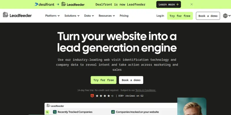 Leadfeeder screenshot