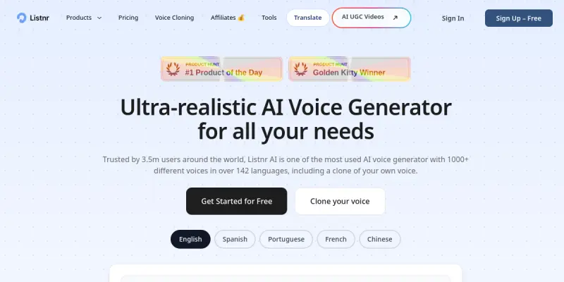 Listnr screenshot