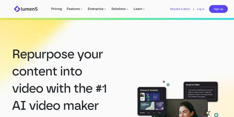 Lumen5 screenshot