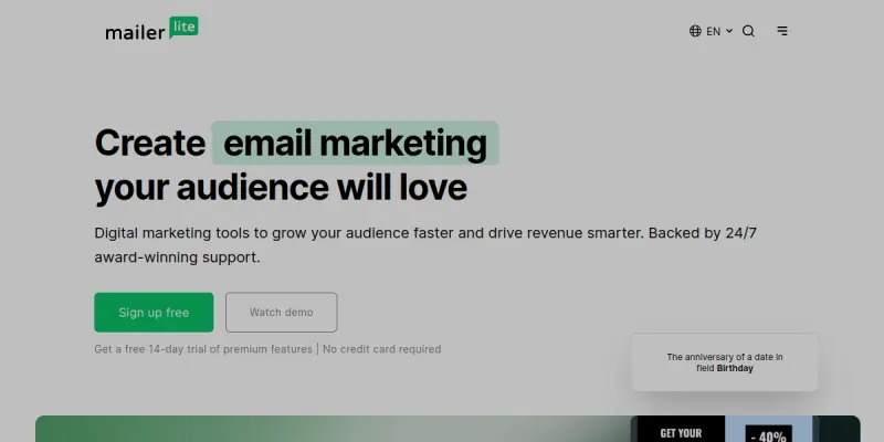 MailerLite AI screenshot
