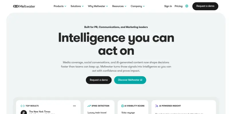 Meltwater AI screenshot