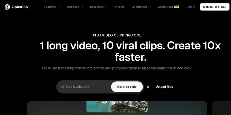 Opus Clip screenshot