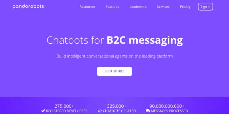 Pandorabots AI screenshot