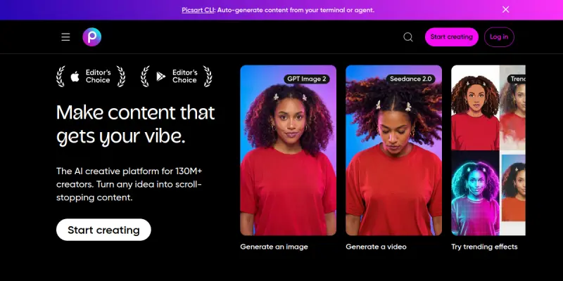 Picsart AI screenshot