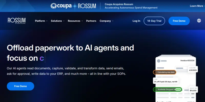 Rossum AI screenshot