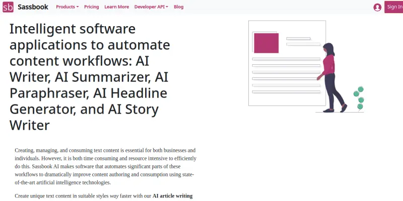 Sassbook AI screenshot