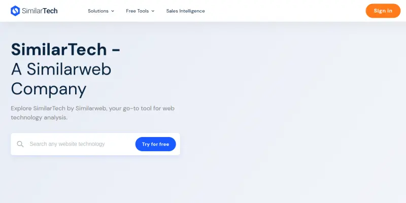 SimilarTech AI screenshot