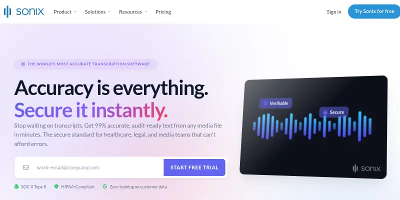 Sonix screenshot