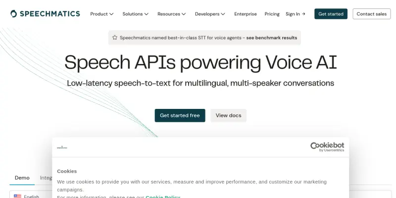 Speechmatics screenshot