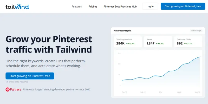 Tailwind AI — Pinterest Growth Tool | TipJournal