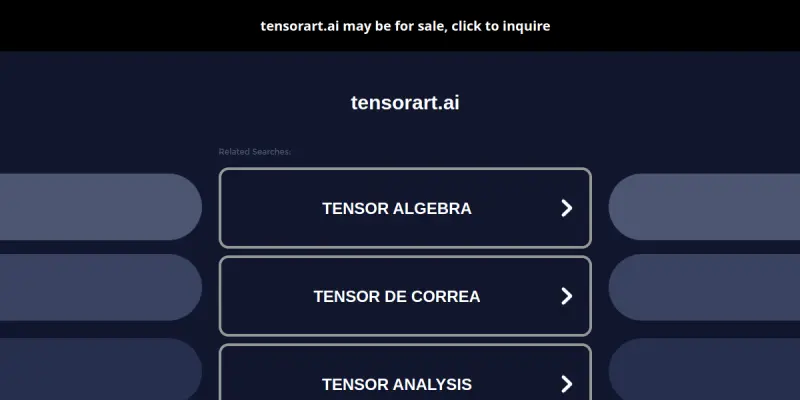Tensor.Art screenshot
