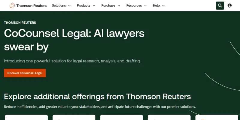 Thomson Reuters AI screenshot