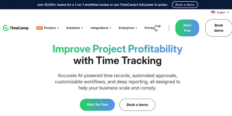 TimeCamp AI screenshot