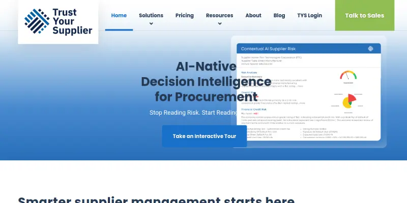 Trust Your Supplier AI screenshot
