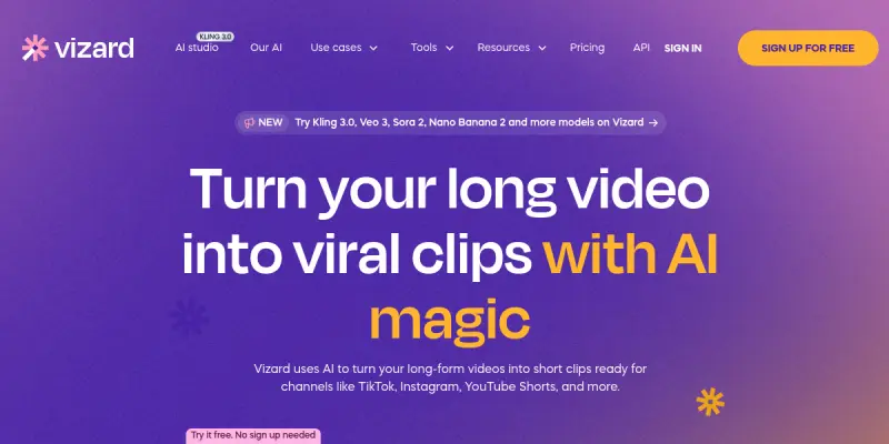 Vizard AI screenshot