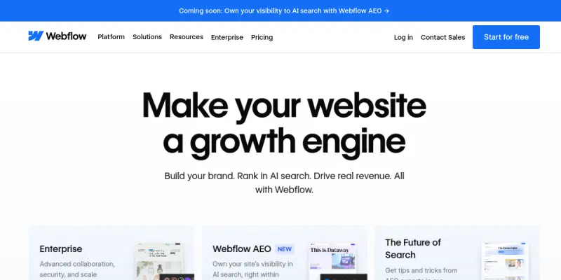 Webflow AI screenshot