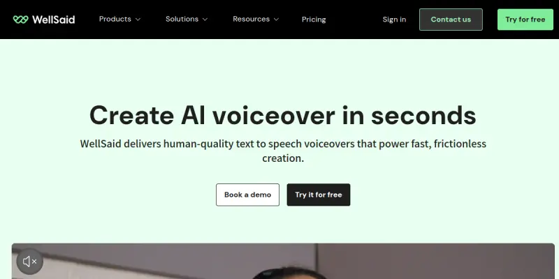 WellSaid Labs screenshot