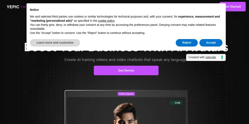 Yepic AI screenshot