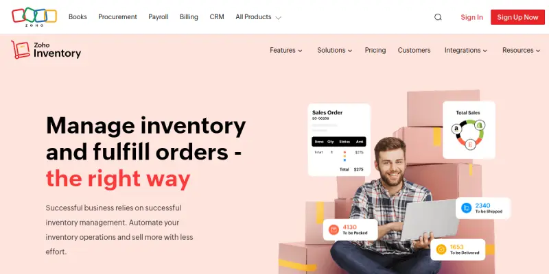Zoho Inventory AI screenshot