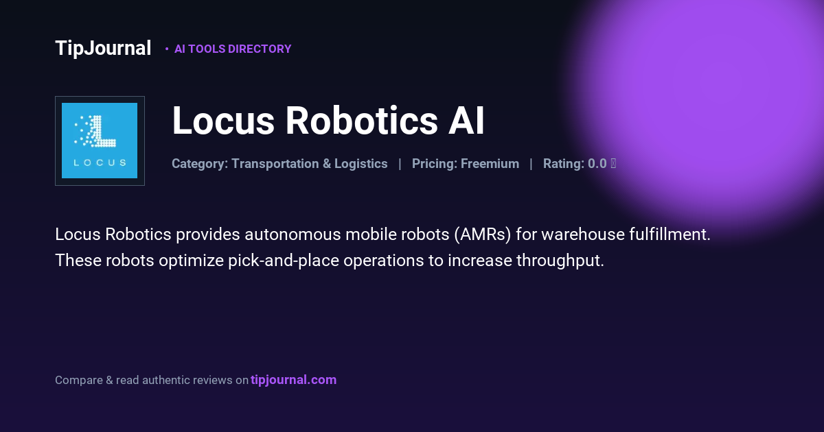 Locus Robotics AI — Automated Warehouse Robots | Warehouse Robotics ...