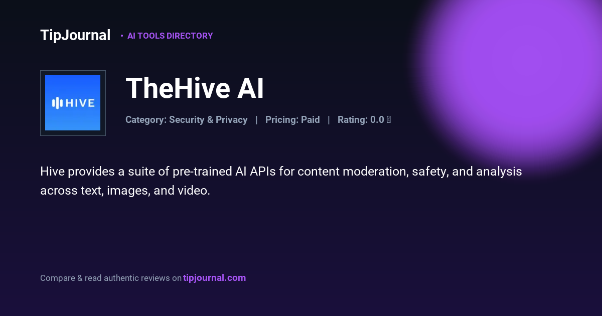 TheHive AI — AI to Understand, Search, and Generate Content | Hive ...